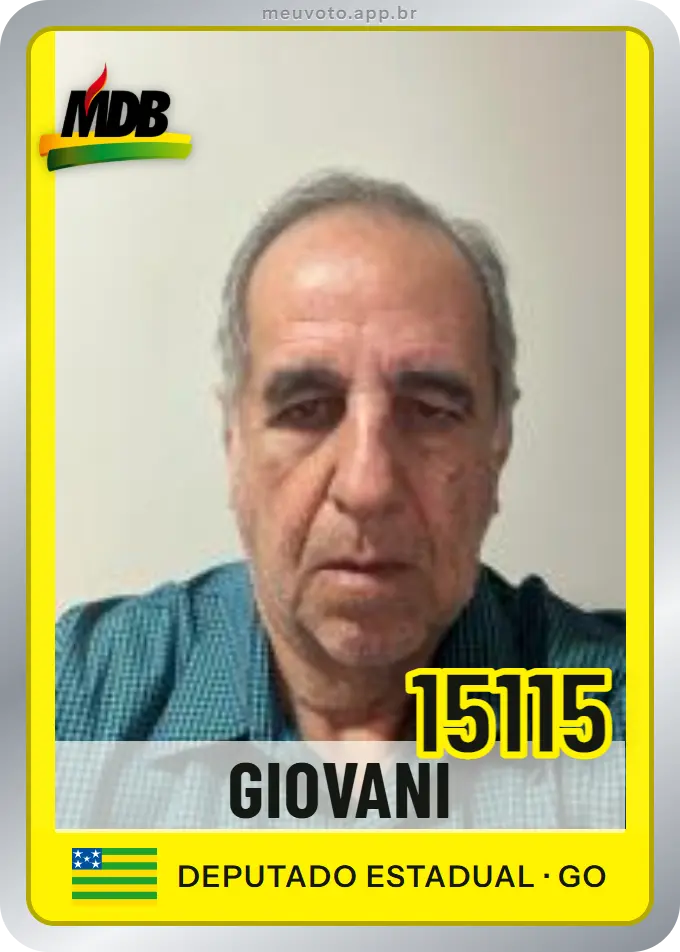 Carta de Giovani, número 15115, MDB